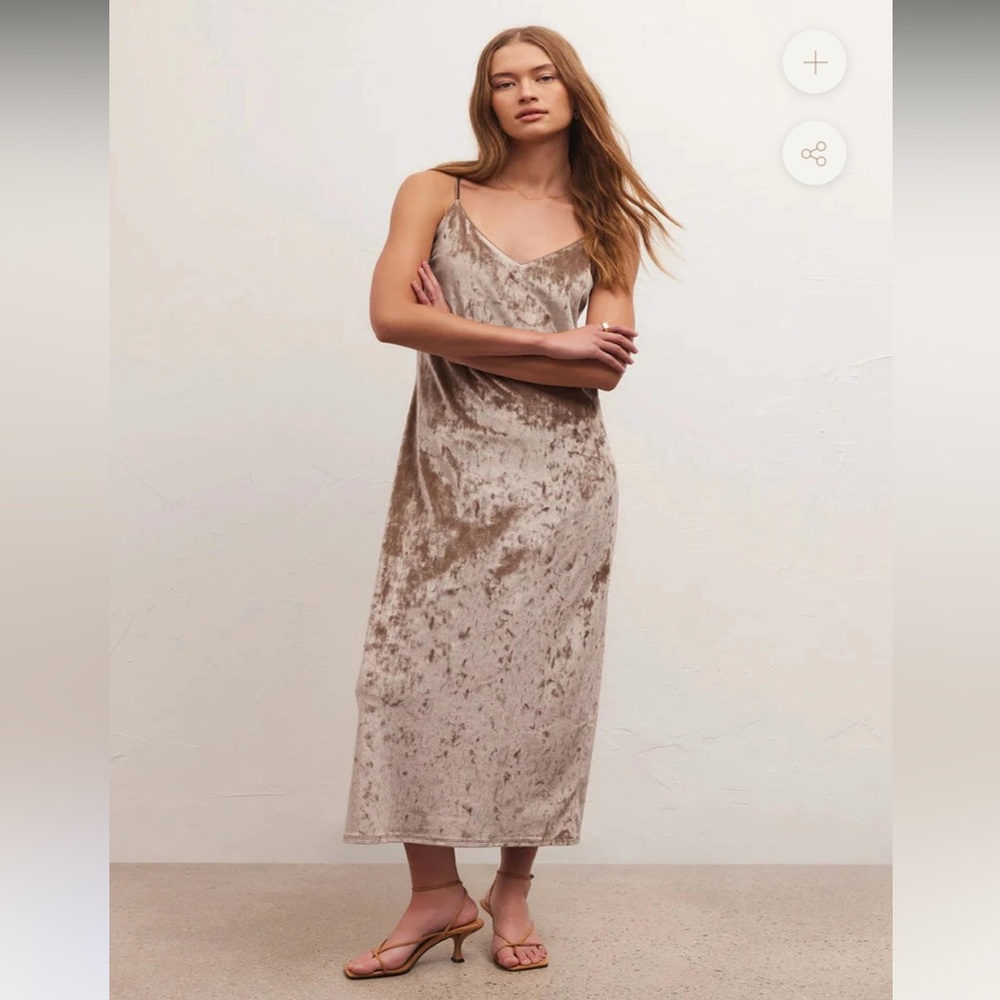 Z Supply Selina Crushed Velvet Dress - Moonlit - L